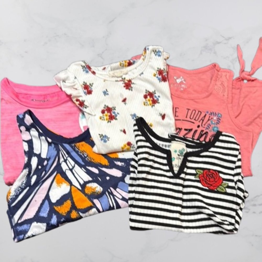 Girls size 7/8 Set of 5 Tops